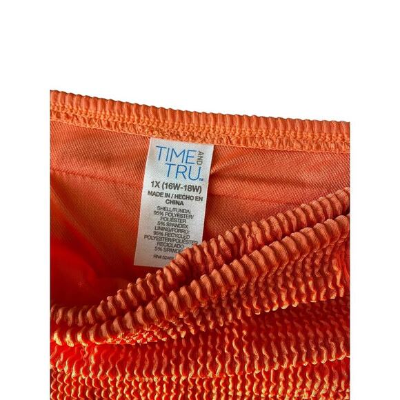 Swimsuit Bottom Crinkle Texture Time And Tru Women's Plus 1X - Picture 3 of 8